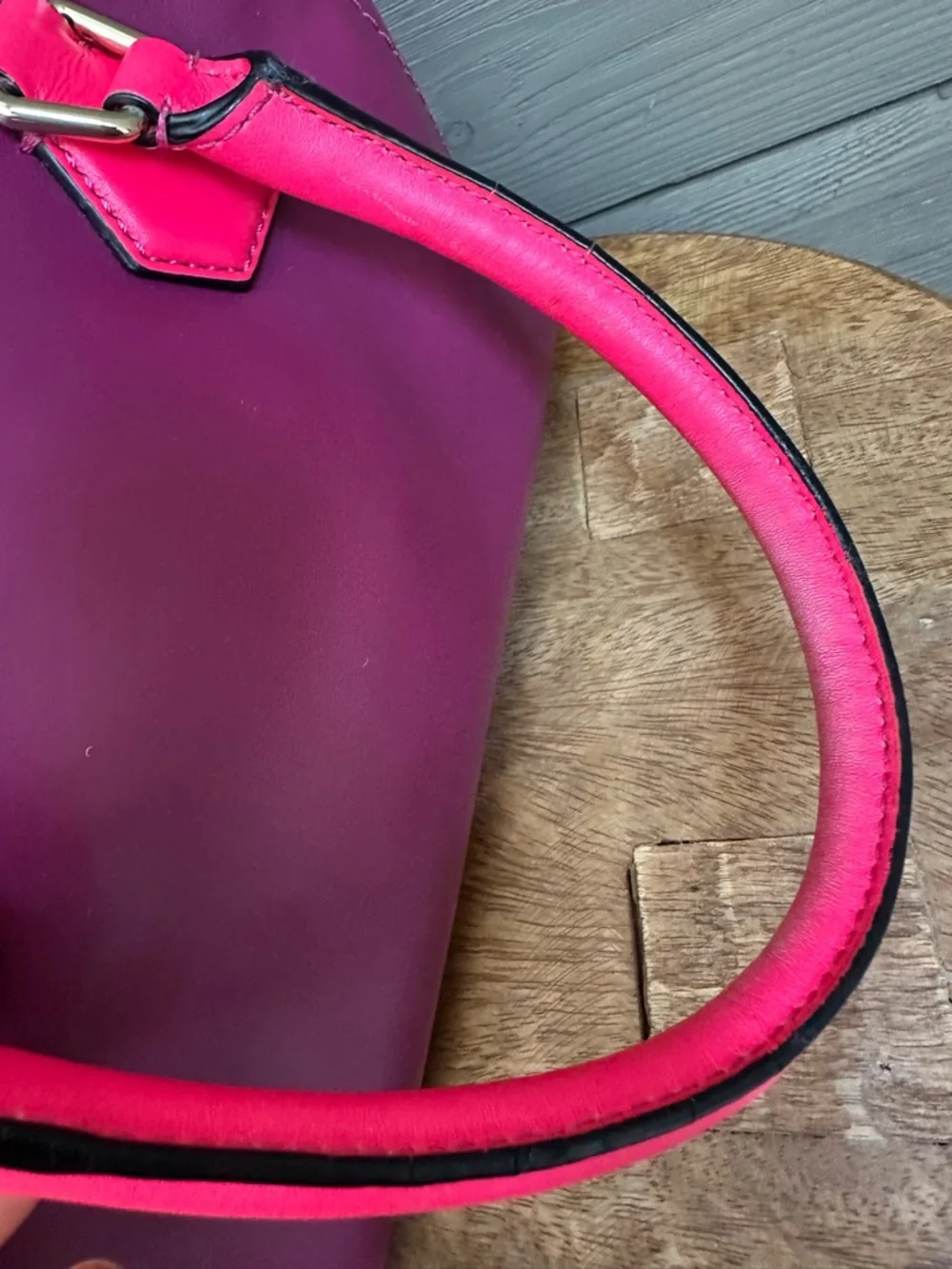 Kate Spade Joanie Catherine Street Moody Plum Purse Handbag Bright Pink Purple